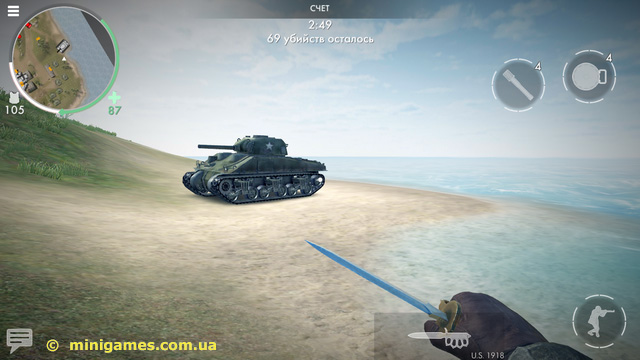 Скриншот игры World War Heroes | Android 4.1+ | Сейчас я залезу в танк