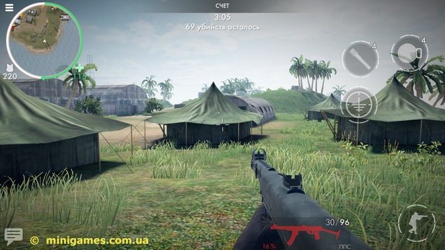 Скриншот игры World War Heroes | Android 4.1+ | Военный городок